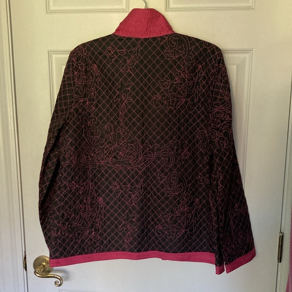 Chico’s sz 2 (10-12) lightweight reversible jacket, no tags or pockets $25 - Picture 2 of 4